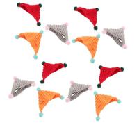 PartyKindom 12 Pièces Mini Hats for Crafts Handmade Soft Wool Knitted Beanies for Dolls Small Pets and DIY Projects Cute Crochet Accessories and Decorations