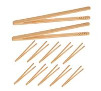 PartyKindom 12 Pièces Montessori Bamboo Tongs Set Fine Motor Tweezers for Sensory Exploration and Sorting Activities Educational Clip Tools for Early Childhood Learning
