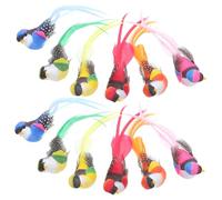 PartyKindom 12 Pièces Oiseaux Décoratifs Réalistes Mousse avec Clip Ornements Simulés et Résistants pour Arbre de Noël Mariage Jardin et Décoration Extérieure
