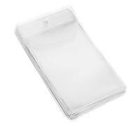 PartyKindom 12 pièces Pochette Transparent pour Étiquettes Réutilisables Protège Cartes pour Bureau École et Maison Dimensions pour Étiquettes de Prix Badges et Plus