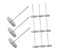 PartyKindom 12 pièces Porte Commande Restaurant Acier Inoxydable Organisateur de Tickets et Reçus avec Pointe Droite et Base Argentée Support pour Bureau Cuisine et