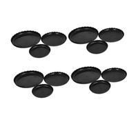 PartyKindom 12 pièces Soucoupes Plastique pour Plantes avec Motif Ondulé Plateau Rond Collecteur Eau pour Pots de Fleurs Support Drainage pour Intérieur et Extérieur Variée