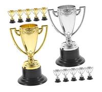 PartyKindom 12 pièces Trophées Plastique pour Compétitions Scolaires Récompenses de Jeux Garçon Fille Trophées Décoratifs pour Événements pour Activités de Récompense et Souvenirs