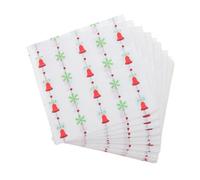 PartyKindom 120 pièces Serviettes Papier Noël Cloche Festive Décorations Imprimées pour Dîner de Fête Jetables Absorbantes pour Événements Cocktails et Repas