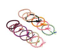 PartyKindom 12pièces Élastiques à Cheveux pour Queue de Cheval Lot de Épais Solides et Extensibles Corde Tressée pour Filles et Femmes Facile à Retirer sans Marque les Couleur Aléatoire