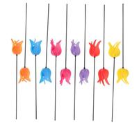 PartyKindom 12pièces Moulins à Vent Tulipes Colorés Décoratifs Ornements Interactifs pour Jardin Et Salle De Fête Accessoires Décoratifs Polyvalents Cadeaux Anniversaire pour Garçon Fille Coul