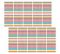 PartyKindom 1400 pièces Étiquettes Adhésives Rondes Colorées pour Classification et Scellement Autocollants Points Auto-adhésifs pour pour Maison Bureau et