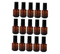 PartyKindom 15 Pièces bouteille de vernis à ongles vide bouteilles réutilisable clou Bricolage flacon avec pinceau applicateur flacons vides pour vernis à ongles Un verre Chocolat