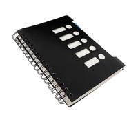 PartyKindom 150 Feuilles Cahier à Spirale A5 Noir en Pp, Fer et Papier