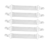PartyKindom 16 pièces Clips de Fixation Réglables pour Draps de Lit Sangles Élastiques Antidérapantes pour Housses Protège Matelas et Nappes Maintien Ferme et Ajustable