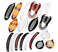 PartyKindom 18 pcs Pinces à Cheveux Banane Vintage Peigne Banane pour Cheveux Épais Maintien Sécurisé et Confortable Accessoires Coiffure Classiques et Filles