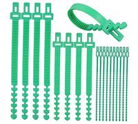 PartyKindom 18 pcs Sangles de Soutien pour Arbres et Plantes Lot de Attaches Flexibles Caoutchouc pour Tuteurage Fixation et Redressement de Vignes et Branches Durable et Aux Intempéries