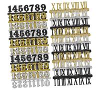 PartyKindom 18pièces Chiffres Horloge pour Fabrication Horloges Accessoires avec Chiffres Arabes Et Romains Kit De pour Décoration De Maison Et Bureau