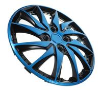 PartyKindom 1pièce Enjoliveur De Roue Cache De Moyeu Auto Bleu Noir Pour Améliorer Apparence De Votre Véhicule Et Protéger La Roue