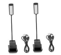 PartyKindom 2 ensembles Lampe de Lecture Rechargeable à Clip Large LED Lampe Pupitre Musique Ajustable pour Piano Éclairage Pratique pour Lecture et Partitions
