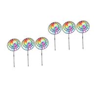 PartyKindom 2 Ensembles Moulin À Vent Décoratif pour Jardin Fête Et Activités Extérieures Créatif pour Garçon Fille 3 Pièces * 2