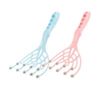 PartyKindom 2 Pièces 9 Boules de massage épurateur du cuir chevelu gratte-tête équipement de spa de tête gratte- pour adultes outils de spa pour la tête outils de massage bille d'acier