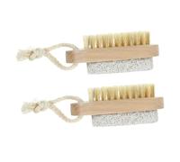 PartyKindom 2 Pièces Accessoires De Corps Exfolier Peau Dégrossi Dur Pied Mort Brosse à Ongles Brosse De Nettoyage De Brosse De Massage Pour Le Bain Pierre
