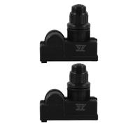 PartyKindom 2 Pièces Allumeur à Bouton-Poussoir pour Barbecue à Gaz, | Double Sortie, Port Intégré, Métal et Plastique, Pile Aa 1 X, Usage Extérieur, Compatible Barbecue