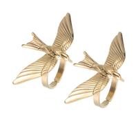 PartyKindom 2 Pièces Bagues Ouvertes Ajustables Acier Inoxydable avec Oiseau de Paix et Ailes Anneaux Vintage Personnalisés pour Femme Bijoux Symboliques Rétro pour Toutes