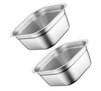 PartyKindom 2 pièces Bassine Carrée Acier Inoxydable Grand Bassin de Lavage et Spacieux pour Cuisine Cuvette Multifonction Pratique pour Légumes et