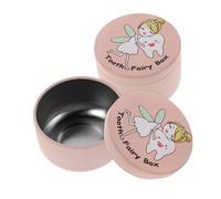 PartyKindom 2 pièces Boîte à Dents de Lait Rose pour Garçon Fille Boîte de Rangement Compacte pour Souvenirs de Dents Cheveux et Cordon Ombilical Cadeau Naissance pour Filles et Garçons