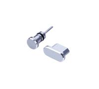 PartyKindom 2 pièces Bouchons Poussière Micro USB et Prise Jack Aluminium Gris Protection Port Charge et Écouteurs pour Téléphones Edge Honor et Compatibles