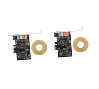 PartyKindom 2 Pièces Carte Son Cartes Son Carte Son Pcie Carte Son Interne XP Carte Son Entrée Microphone Carte Son De Carte Son Multicanal Carte Audio Pcie À 51 Carte Son Surround