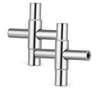 PartyKindom 2 pièces Clé Robinet Voies Acier Robuste Clé Vanne Arrêt Eau pour Réparation Plomberie Résidentielle et Industrielle Outil Compact à Usage Multiple