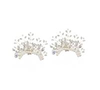 PartyKindom 2 pièces Clips Décoratifs pour Chaussures de Mariage Ornés de Perles et Cristaux Accessoires Amovibles pour Femmes et Témoins Décoration pour Escarpins de Fête