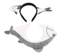 PartyKindom 2 Pièces Coiffe Drôle Bandeau De Fête Des Animaux Marins Bandeaux Drôles Pour Femmes Chapeau Fou Costume De Requin Cerceau De Poils D'animaux Amusant Plastique