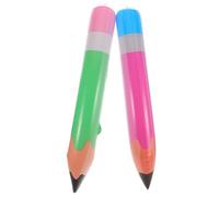 PartyKindom 2 pièces Crayons Gonflables Décorations de Rentrée Scolaire Ballons Géants Forme de Crayon pour Fête Anniversaire et Décoration de Salle de Classe Rose Vert