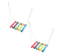 PartyKindom 2 pièces Jouets pour Oiseaux Perroquet avec Corde et Balancelle Accessoires de Cage pour Perroquets et Calopsittes