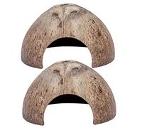PartyKindom 2 Pièces Maison De Cache pour Animaux De Compagnie Noix De Reptile Tortue De Terrarium Cacher Accessoires en Gecko Terrarium Dragon Barbu Cachette Les Peaux De Lézard Petit