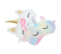 PartyKindom 2 pièces Masque de Sommeil Licorne Peluche Masque Nuit Femme Doux et Yeux pour pour Avion et