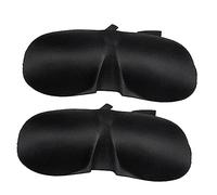 PartyKindom 2 pièces Masque Sommeil Noir sans Contact Masque Occultant Confortable Durable Lot pour Sommeil Réparateur Stress Adaptable