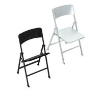 PartyKindom 2 Pièces Mini Folding Chairs for Dollhouse Small Foldable Miniature Chairs Lightweight Portable PVC Furniture Models for Playroom and Decor