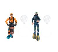 PartyKindom 2 pièces Ornement de Plongeur Flottant pour Aquarium Décoration Plastique Forme de Plongeur Design Naturel et pour Aménager Votre Aquatique