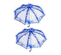 PartyKindom 2 Pièces Parasol Dentelle pour Garçon Fille Accessoire et Mariage Décorative Portable et pour Photos Fêtes et Spectacles