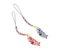 PartyKindom 2 Pièces Pendentif Porte-clés Forme De Drapeaux De Carpe Sangle Pour Téléphone Ou Porte-objet Breloque Décorative Créative Et Unique