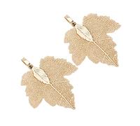 PartyKindom 2 pièces Pendentifs Érable Doré pour Création de Bijoux DIY Colliers Bracelets Breloques Accessoires Bijouterie