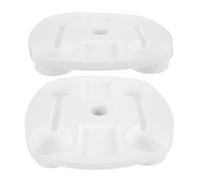 PartyKindom 2 pièces Plateau de Table pour Parasol de Plage Antidérapant Support Snack avec Porte-gobelets Plastique Jardin Piscine et Plein Air