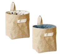 PartyKindom 2 Pièces Pochette de Rangement Suspendue Murale Porte | Organisation D’objets, Capacité Rationnelle, Derrière la Porte, Accrochage Mural, Style Simple