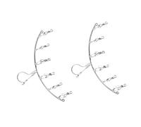 PartyKindom 2 pièces Rack de Séchage à Chaussettes Acier Inoxydable Porte-Linge Ventilé avec Pinces Anti-Vent Design Arc Robuste pour Séchage Intérieur et Extérieur