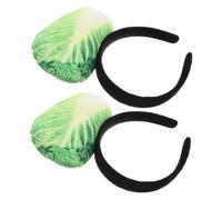 PartyKindom 2 pièces Serre-tête Peluche Chou Chinois Réaliste Bandeau Cheveux Amusant et Confortable pour Fêtes Cosplay Halloween Femmes Filles