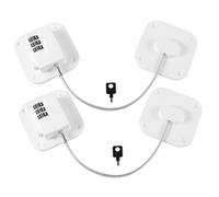 PartyKindom 2 pièces Serrure de Sécurité pour Réfrigérateur sans Perçage Verrouillage par Code pour Portes et Protection Pratique et Facile à Installer Forme Carrée Blanche