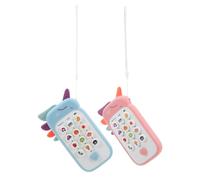 PartyKindom 2 Pièces Smartphone et Contenu Éducatif pour Apprentissage Précoce des Tout Petits
