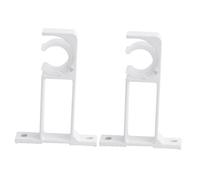 PartyKindom 2 pièces Support de Tringle à Rideaux Alliage Aluminium Fixations Latérales pour Rails de Rideaux Installation Facile et