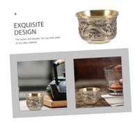 PartyKindom 2 pièces Tasse à Thé Rétro Chinoise Alliage Zinc Dragon et et Décoratif Cadeau Vintage pour Maison et Fête