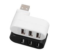 PartyKindom 2 pièces USB Hub Ports Répartiteur USB Multiples Fonctions pour Ordinateur Portable et PC Adaptateur Concentrateur Portable avec Protection Voltage et Transmission Stable Noir et